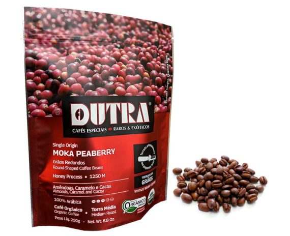 Moka Peaberry - Café Dutra Orgânico Microlote - Torrado em Grãos 250g