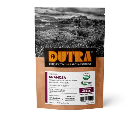 Aramosa - Café Dutra Orgânico Raro & Exótico - Torrado em Grãos 200g