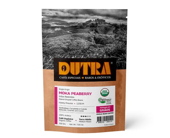Moka (Peaberry) - Café Dutra Orgânico Microlote  - Torrado em Grãos 200g