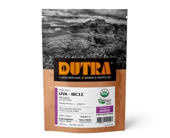 Uva (IBC12) - Café Dutra Orgânico Microlote - Torrado em Grãos 200g