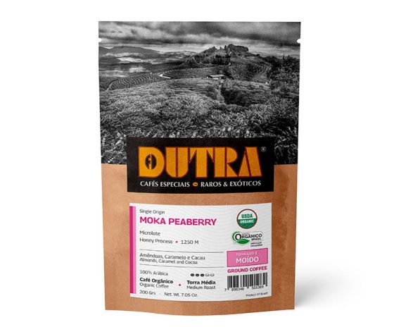 Moka (Peaberry) - Café Dutra Orgânico Microlote  - Torrado e Moído 200g
